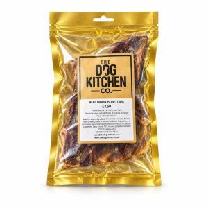 Beef Moon Bone dog treats in The Dog Kitchen Co. packet