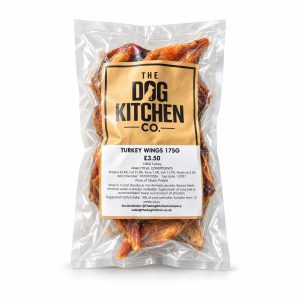 Turkey Wings 175g dog treats in The Dog Kitchen Co. packet